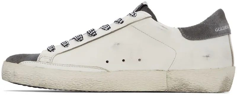 Golden Goose White & Grey Super-Star WHITE/GREY ASPHALT/G (GMF00101.F002045.10772)