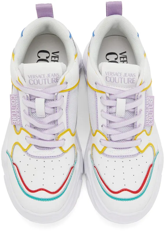 Versace Jeans Couture White & Multicolor Speedtrack Low-Top E003 White (E72VA3SC2EZP088)