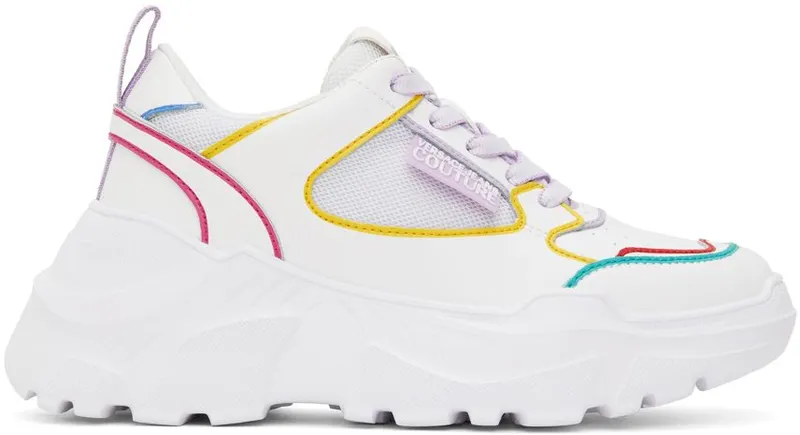 Versace Jeans Couture White & Multicolor Speedtrack Low-Top E003 White (E72VA3SC2EZP088)