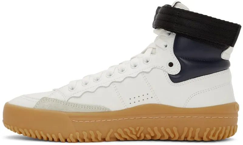 Chloé White & Navy Franckie High-Top 91J Wht/Blu (CHC20W39242)