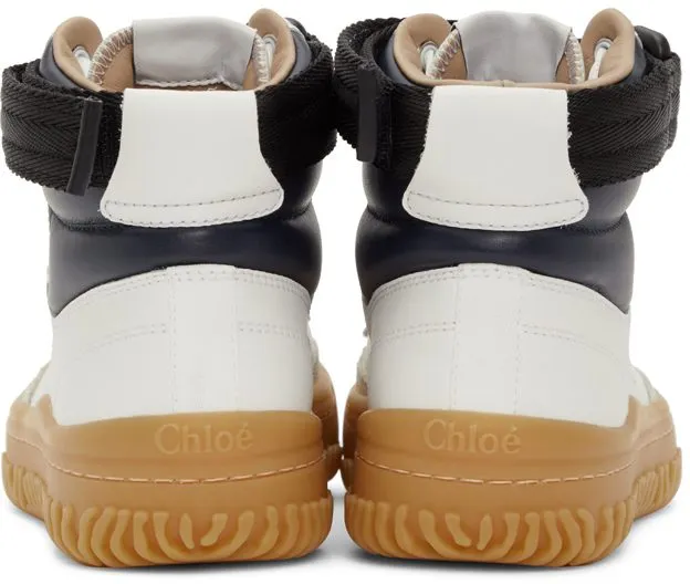 Chloé White & Navy Franckie High-Top 91J Wht/Blu (CHC20W39242)