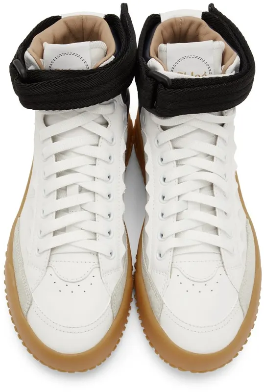 Chloé White & Navy Franckie High-Top 91J Wht/Blu (CHC20W39242)