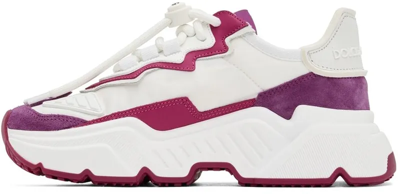 Dolce & Gabbana White & Pink Daymaster Low-Top 80995 Multicolor (CK1908 AQ161)
