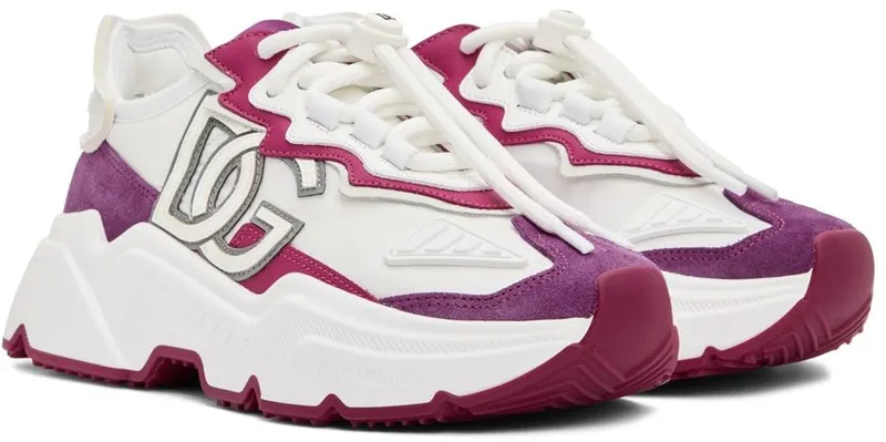 Dolce & Gabbana White & Pink Daymaster Low-Top 80995 Multicolor (CK1908 AQ161)