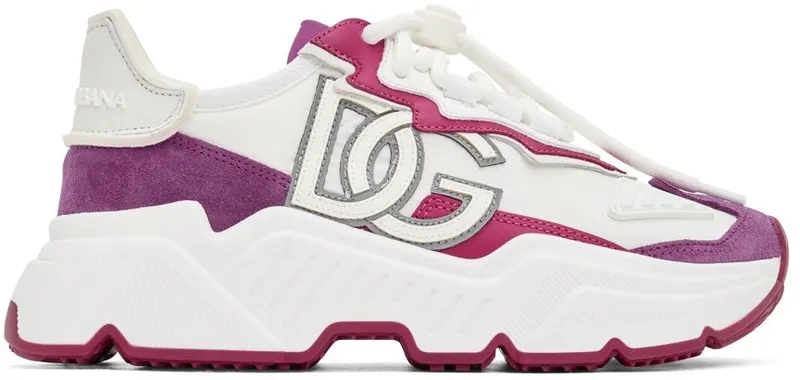 Dolce & Gabbana White & Pink Daymaster Low-Top 80995 Multicolor (CK1908 AQ161)