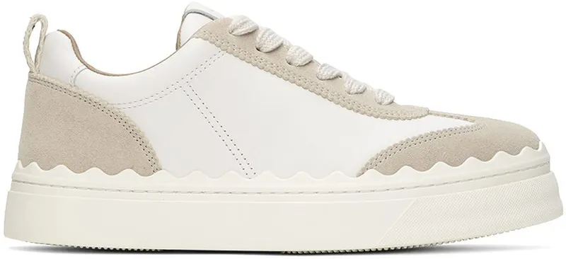 Chloé White & Taupe Lauren 90Z White – Beige 1 (CHC22W700AR)