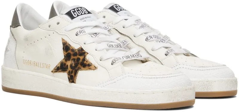 Golden Goose White Ball Star 10889 WHITE/BEIGE BR (GMF00117.F002504.10889)