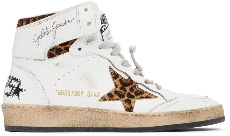 Golden Goose White Leopard Sky Star White (F00230.F002193.10805)