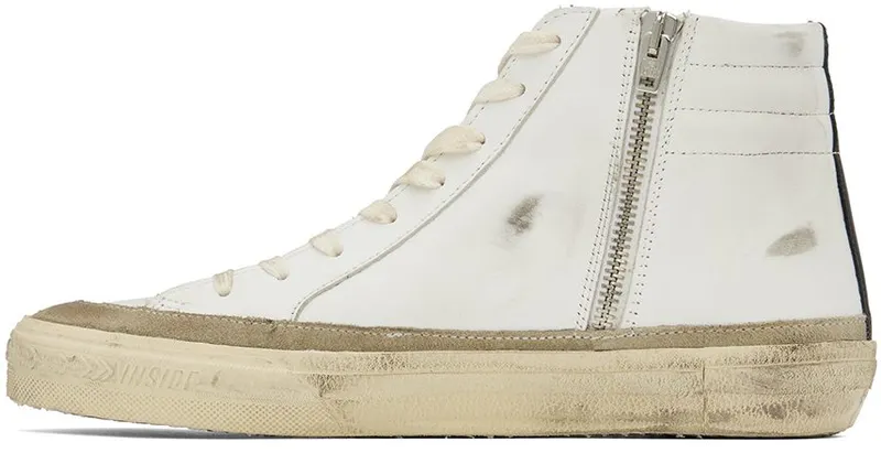 Golden Goose White Slide High-Top 11198 WHITE/YELLOW/B (GMF00369.F003259.11198)