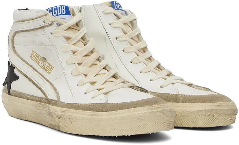 Golden Goose White Slide High-Top 11198 WHITE/YELLOW/B (GMF00369.F003259.11198)