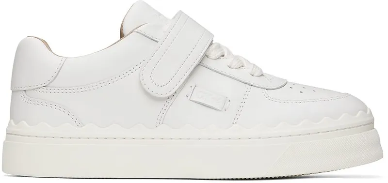 Chloé White Strap Lauren Sneaker 101 White (CHC22W70242)