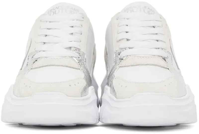 Versace Jeans Couture White V-Emblem Speedtrack Low-Top Ela3 White/Silver (E72VA3SC7EZP090)