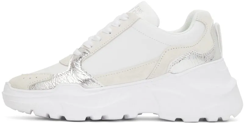 Versace Jeans Couture White V-Emblem Speedtrack Low-Top Ela3 White/Silver (E72VA3SC7EZP090)