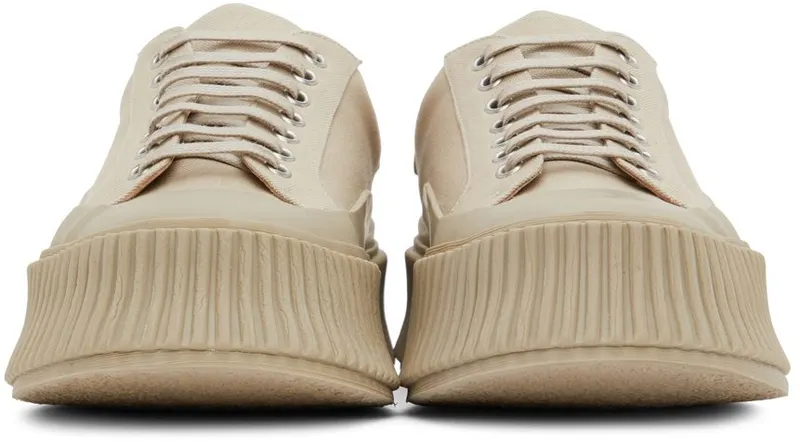 Jil Sander Beige Canvas Platform 251 – Dark Beige (JI32535B_15610)