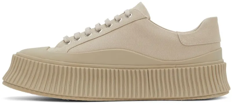 Jil Sander Beige Canvas Platform 251 – Dark Beige (JI32535B_15610)