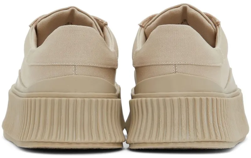 Jil Sander Beige Canvas Platform 251 – Dark Beige (JI32535B_15610)