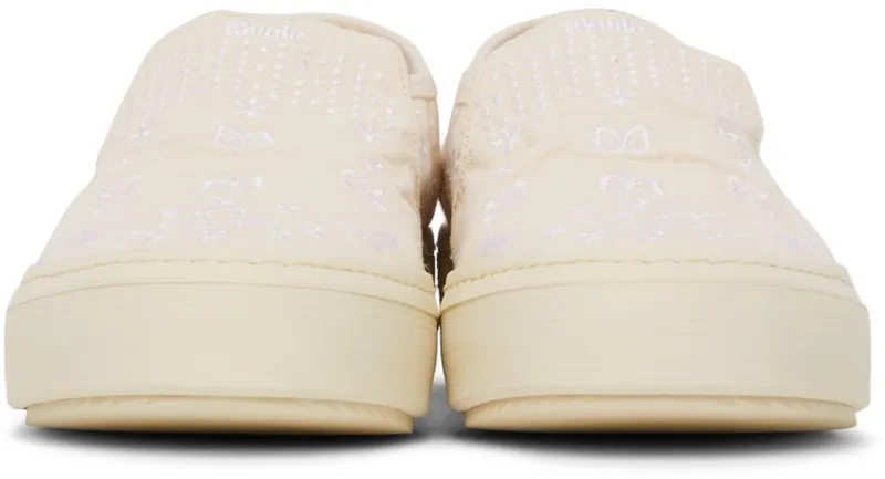 Rhude Beige Embroidered Slip-On WHITE0377 (RHFW21FO22040377)