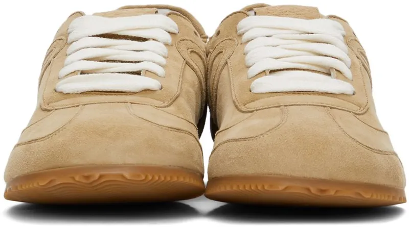 Loewe Beige Suede Ballet Runner 8130 Gold (L814282X39)