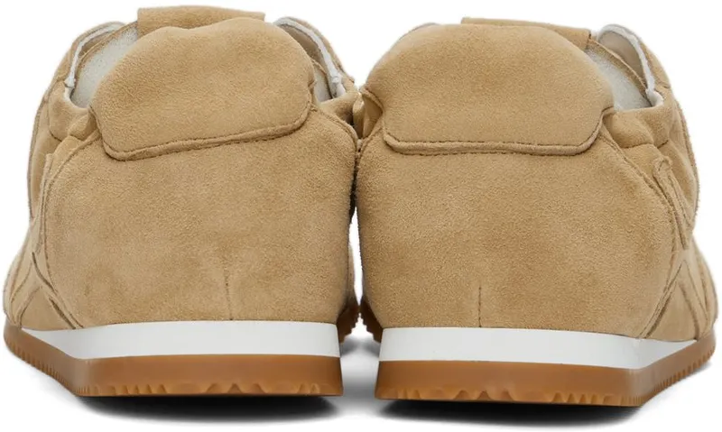 Loewe Beige Suede Ballet Runner 8130 Gold (L814282X39)