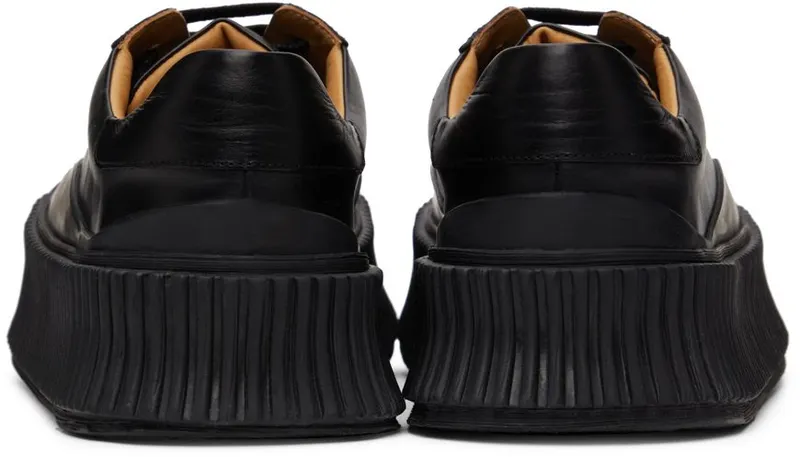Jil Sander Black Agnellato Platform 001 Black (JS32108A_15010)