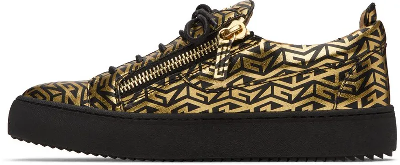 Giuseppe Zanotti Black & Gold Frankie Monogram NERO/ORO (RU20051)