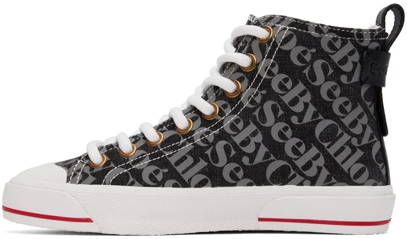 See by Chloé Black & Gray Aryana 10 Charcoal (SB37111A 16130)