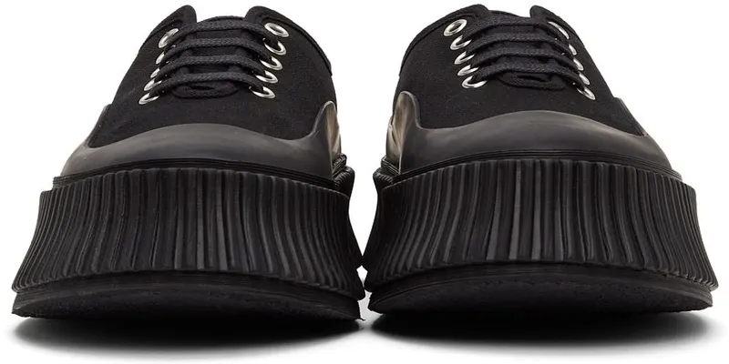 Jil Sander Black Canvas Platform 001 BLACK (JI36513A_14350)