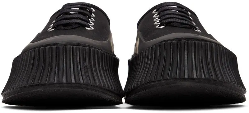 Jil Sander Black Canvas Platform 001 Black (JS36072A_15100)