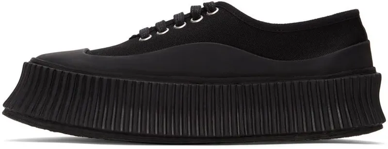 Jil Sander Black Canvas Platform 001 Black (JS36072A_15100)