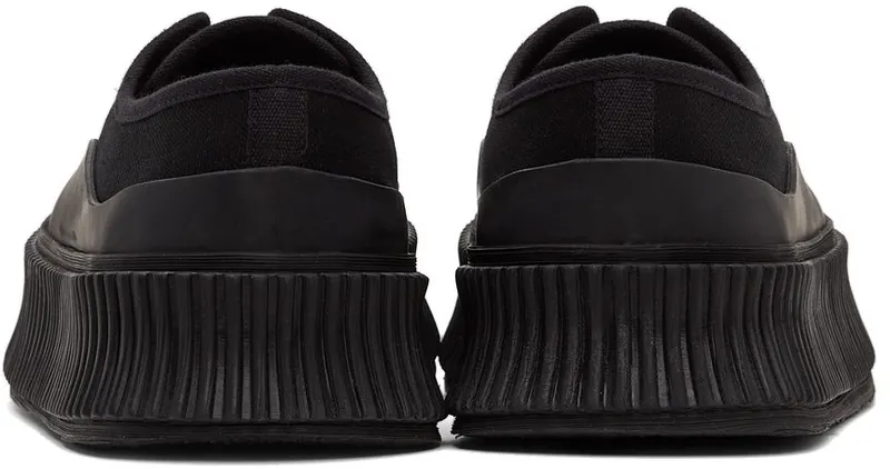 Jil Sander Black Canvas Platform 001 BLACK (JI36513A_14350)