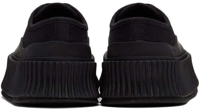 Jil Sander Black Canvas Platform 001 Black (JS36072A_14042)