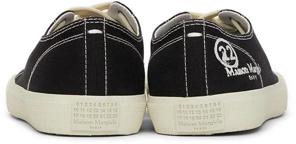 Maison Margiela Black Canvas Tabi T8013 Black (S58WS0110 P1875)