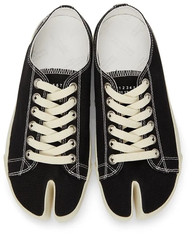 Maison Margiela Black Canvas Tabi T8013 Black (S58WS0110 P1875)