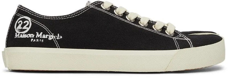 Maison Margiela Black Canvas Tabi T8013 Black (S58WS0110 P1875)