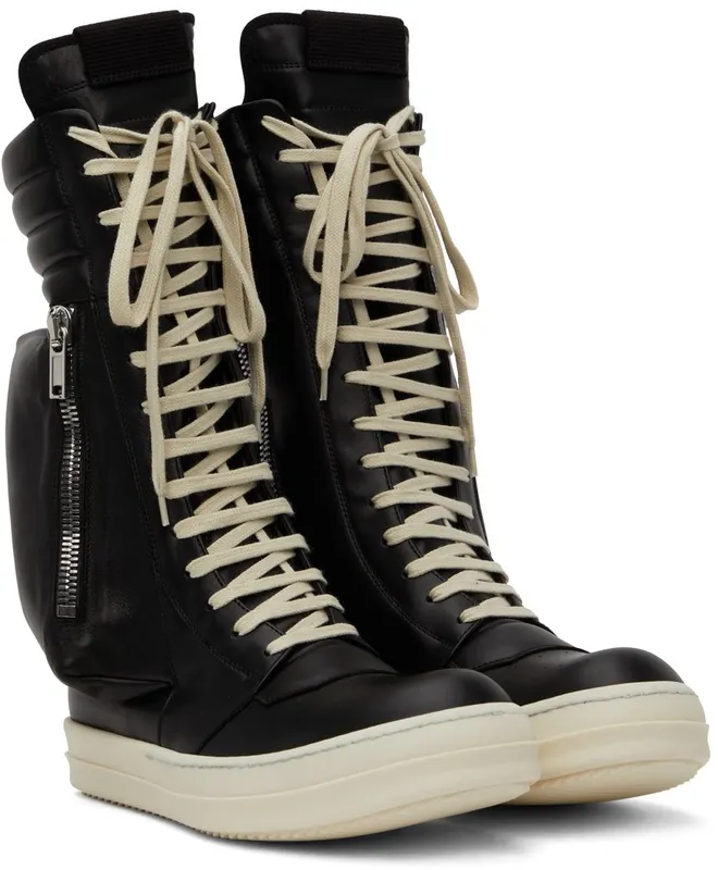 Rick Owens Black Cargobasket 91 BLACK/MILK (RU02B2899 LPO)