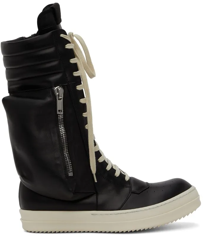 Rick Owens Black Cargobasket 91 BLACK/MILK (RU02B2899 LPO)