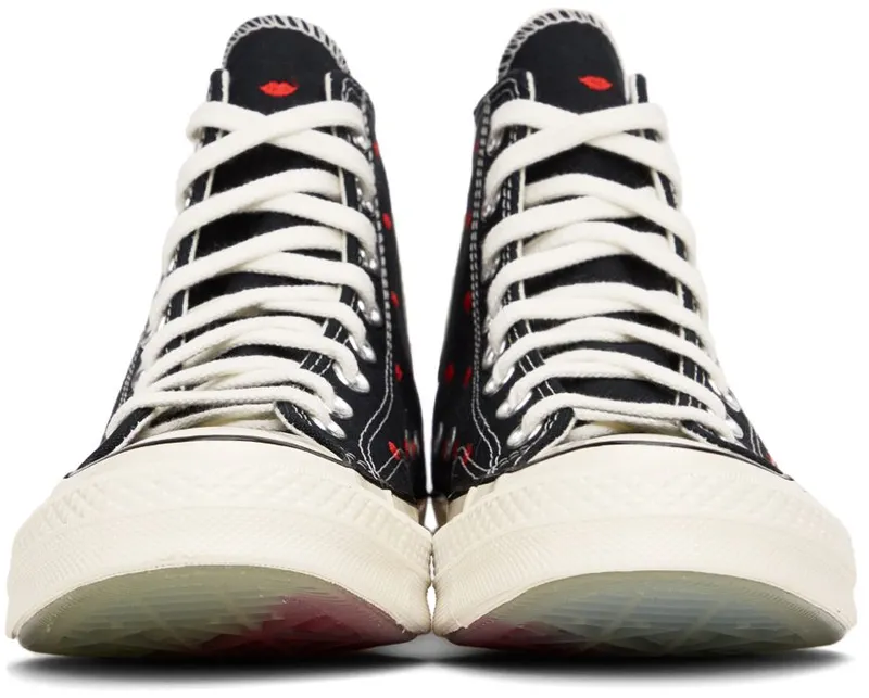 Converse Black Chuck 70 Hi BLACK/UNIVERSITY RED (S42666-22S01)
