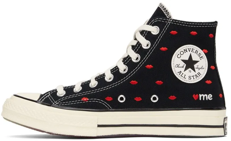 Converse Black Chuck 70 Hi BLACK/UNIVERSITY RED (S42666-22S01)