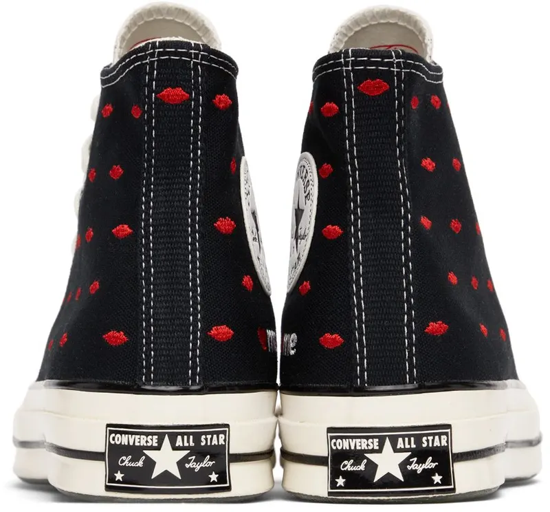 Converse Black Chuck 70 Hi BLACK/UNIVERSITY RED (S42666-22S01)