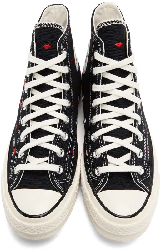 Converse Black Chuck 70 Hi BLACK/UNIVERSITY RED (S42666-22S01)
