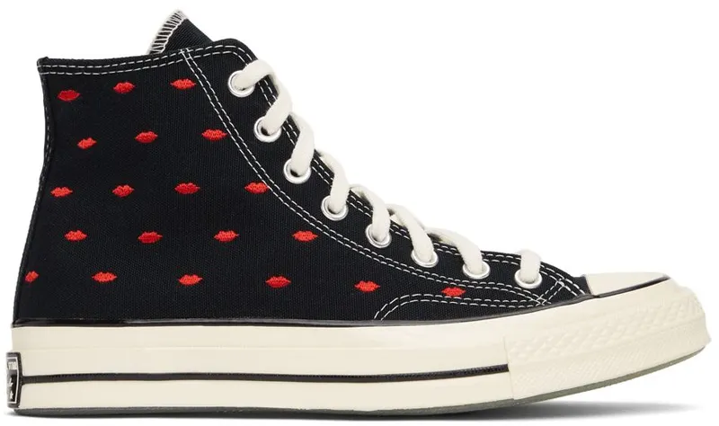 Converse Black Chuck 70 Hi BLACK/UNIVERSITY RED (S42666-22S01)