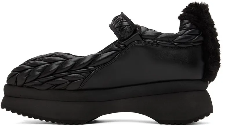 Paula Canovas Del Vas Black Diablo Mary Jane Black Pleather (PSW221010 VAR. 1)