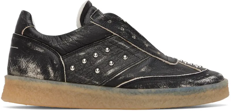 MM6 Maison Margiela Black Distressed T8013 Black (S66WS0076 P2232)