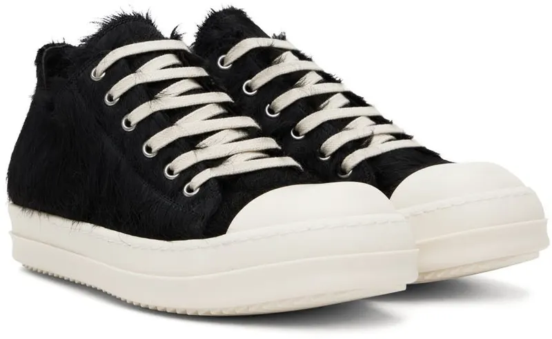 Rick Owens Black Fur 911 BLACK/MILK/MILK (RR02B2891 LHL)