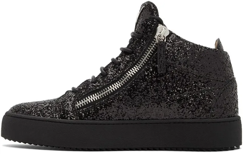 Giuseppe Zanotti Black Glitter Kriss High-Top NERO (RM90001 81977)