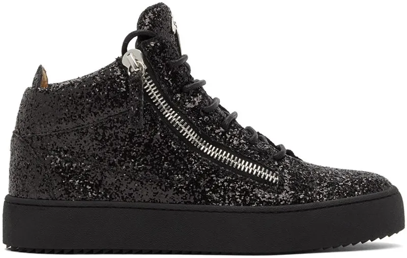 Giuseppe Zanotti Black Glitter Kriss High-Top NERO (RM90001 81977)