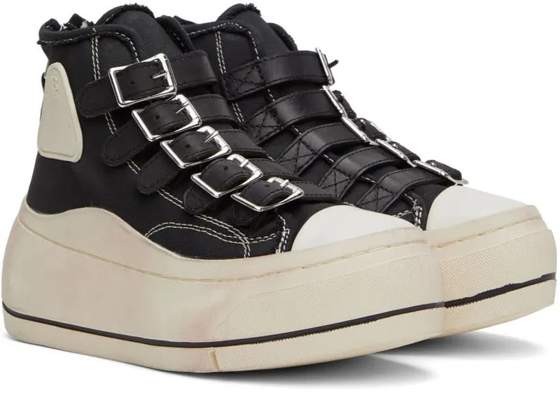 R13 Black Kurt Buckle High-Top Black (R13S5035-001)