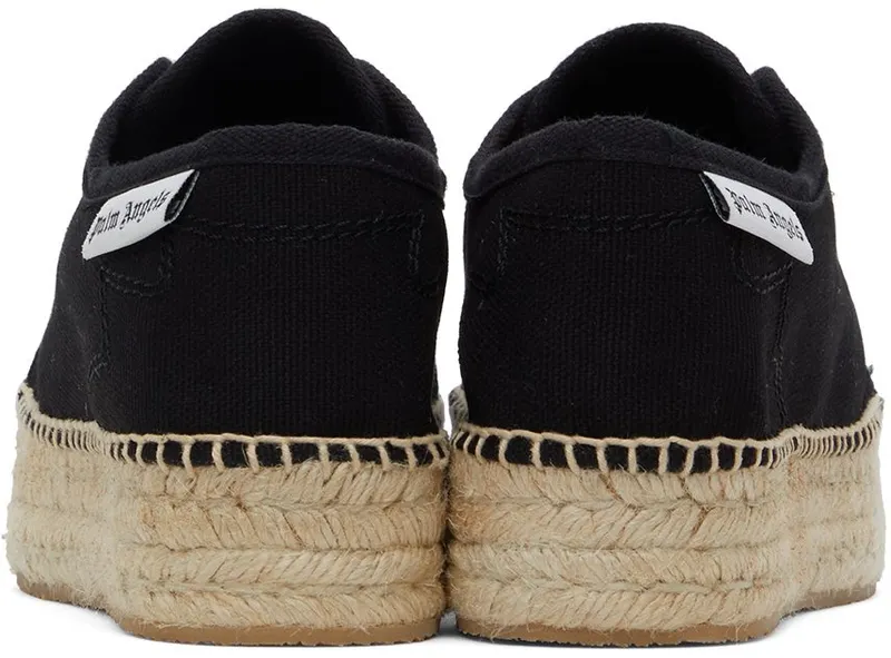 Palm Angels Black Lace-Up Espadrille Black No Color (PWIB003S22FAB0011000)