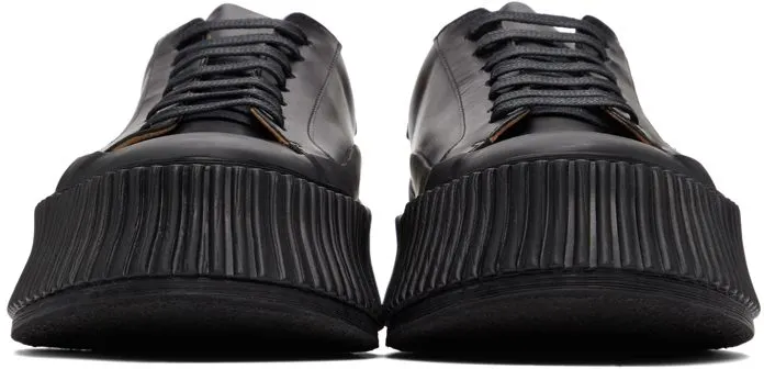 Jil Sander Black Leather Platform 001 BLACK (JI32535A_12280)