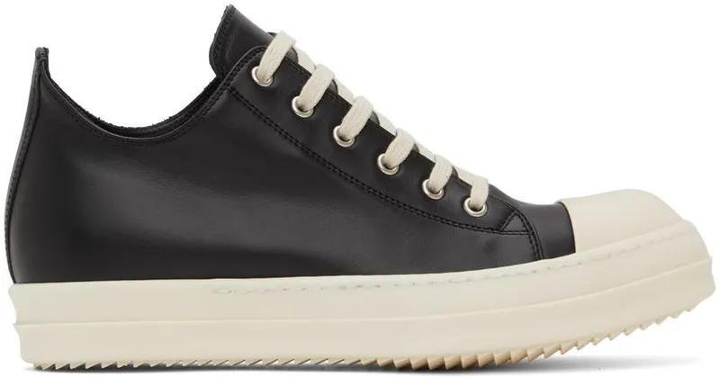 Rick Owens Black Leather 911 BLACK/MILK (RU02B2891 LPO)